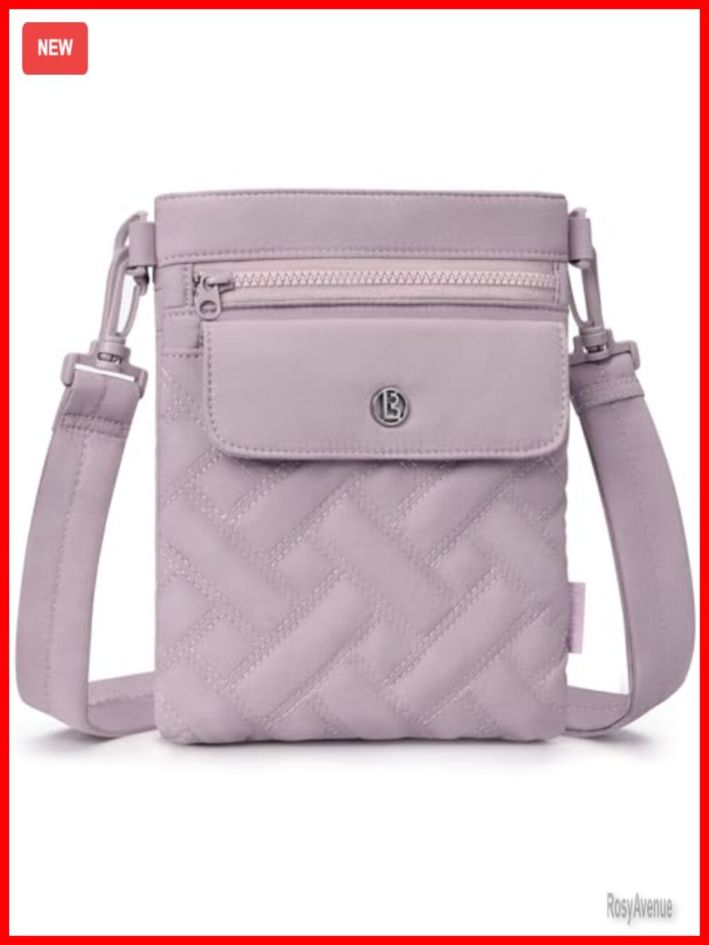 Quilted Puffer Crossbody Bag, Lightweight Nylon Shoulder Bag for Travel